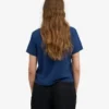 Boxy Crop-T-Shirt aus Bio-Baumwolle – Marineblau