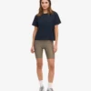 Boxy Crop-T-Shirt aus Bio-Baumwolle – Marineblau
