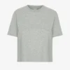 Boxy-Crop-T-Shirt aus Bio-Baumwolle – Meliert-Grau
