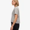 Boxy-Crop-T-Shirt aus Bio-Baumwolle – Meliert-Grau
