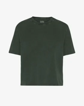 Boxy Crop-T-Shirt aus Bio-Baumwolle – Midnight Forest