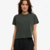 Boxy Crop-T-Shirt aus Bio-Baumwolle – Midnight Forest