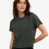 Boxy Crop-T-Shirt aus Bio-Baumwolle – Midnight Forest