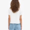 Boxy Crop-T-Shirt aus Bio-Baumwolle – Optisches Weiß
