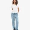 Boxy Crop-T-Shirt aus Bio-Baumwolle – Optisches Weiß