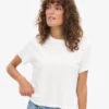 Boxy Crop-T-Shirt aus Bio-Baumwolle – Optisches Weiß