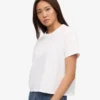Boxy Crop-T-Shirt aus Bio-Baumwolle – Optisches Weiß