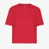 Boxy-Crop-T-Shirt aus Bio-Baumwolle – Scharlachrot