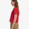 Boxy-Crop-T-Shirt aus Bio-Baumwolle – Scharlachrot