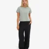 Boxy Crop-T-Shirt aus Bio-Baumwolle – Stahlblau