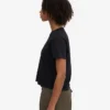 Boxy Crop-T-Shirt aus Bio-Baumwolle – Tiefschwarz