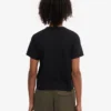 Boxy Crop-T-Shirt aus Bio-Baumwolle – Tiefschwarz