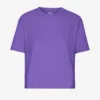 Boxy Crop-T-Shirt aus Bio-Baumwolle – Ultraviolett