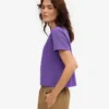 Boxy Crop-T-Shirt aus Bio-Baumwolle – Ultraviolett