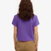 Boxy Crop-T-Shirt aus Bio-Baumwolle – Ultraviolett