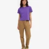 Boxy Crop-T-Shirt aus Bio-Baumwolle – Ultraviolett