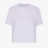 Boxy Crop-T-Shirt aus Bio-Baumwolle – Zartes Lavendel