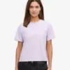 Boxy Crop-T-Shirt aus Bio-Baumwolle – Zartes Lavendel