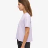 Boxy Crop-T-Shirt aus Bio-Baumwolle – Zartes Lavendel