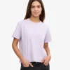 Boxy Crop-T-Shirt aus Bio-Baumwolle – Zartes Lavendel