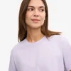 Boxy Crop-T-Shirt aus Bio-Baumwolle – Zartes Lavendel