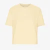 Boxy Crop-T-Shirt aus Bio-Baumwolle – Zartgelb