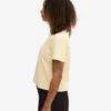 Boxy Crop-T-Shirt aus Bio-Baumwolle – Zartgelb