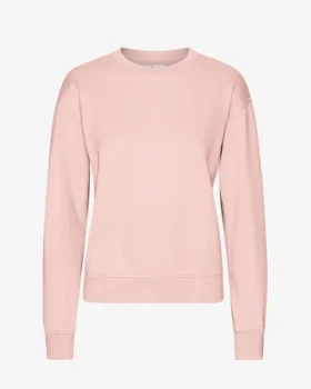 Classic Organic Bio-Crew-Pullover für Damen – Faded Pink