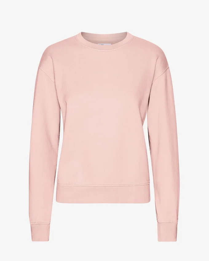 Classic Organic Bio-Crew-Pullover für Damen – Faded Pink