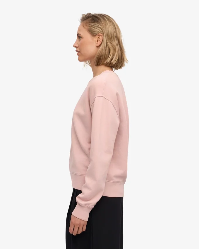 Classic Organic Bio-Crew-Pullover für Damen – Faded Pink