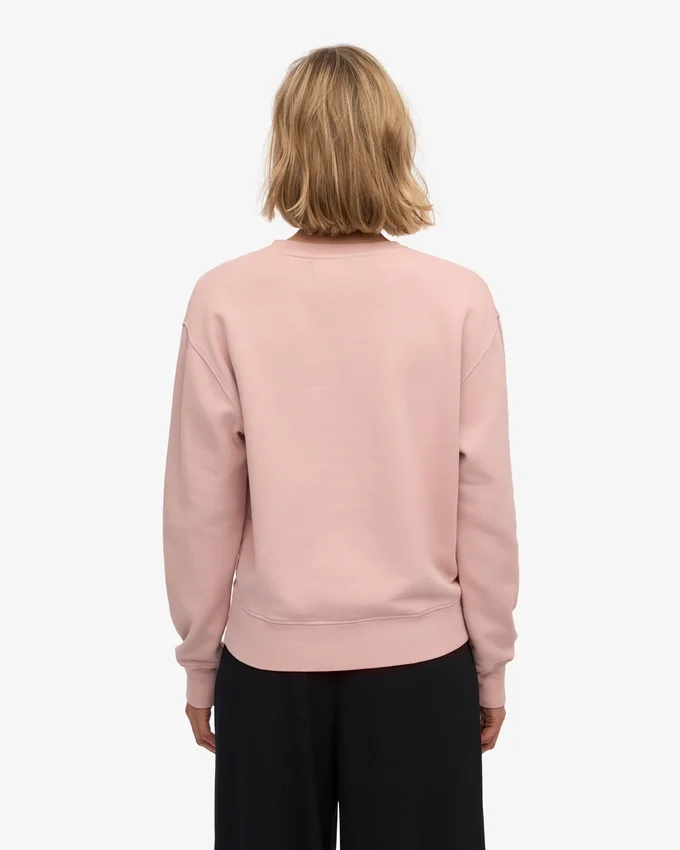 Classic Organic Bio-Crew-Pullover für Damen – Faded Pink
