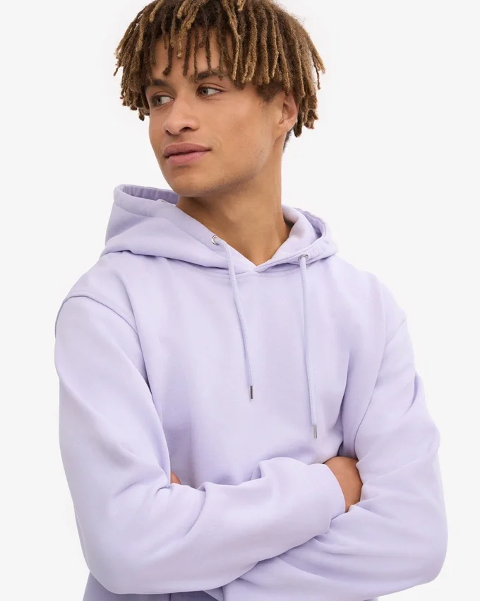 Classic Organic Bio-Kapuzenjacke – Zartes Lavendel