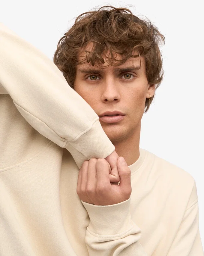Classic Organic Bio-Pullover – Elfenbeinweiß