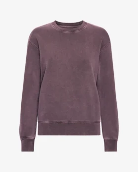 Classic Organic Bio-Pullover für Damen mit Rundhalsausschnitt – Faded Grape