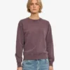Classic Organic Bio-Pullover für Damen mit Rundhalsausschnitt – Faded Grape