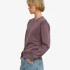 Classic Organic Bio-Pullover für Damen mit Rundhalsausschnitt – Faded Grape