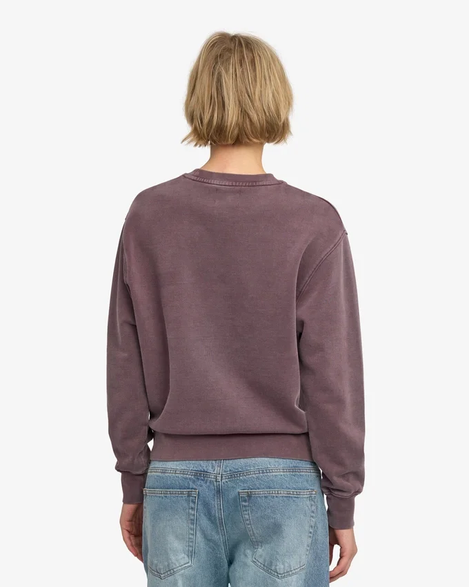 Classic Organic Bio-Pullover für Damen mit Rundhalsausschnitt – Faded Grape