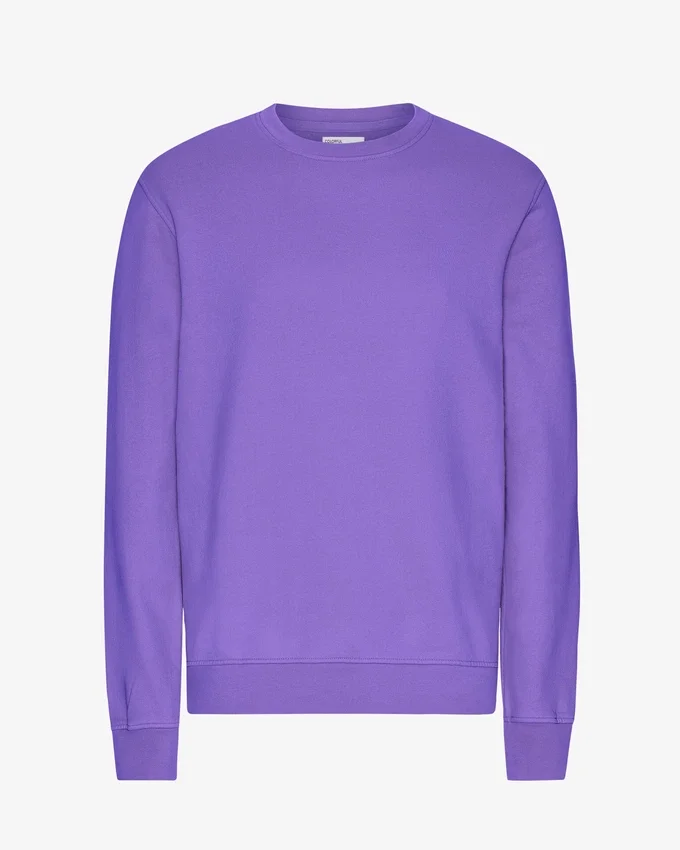 Classic Organic Bio-Pullover mit Rundhalsausschnitt – Ultraviolett