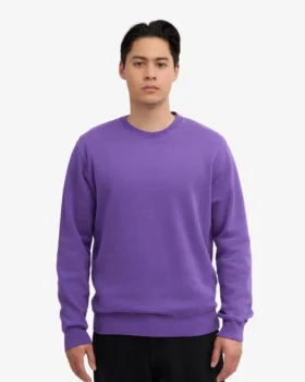 Classic Organic Bio-Pullover mit Rundhalsausschnitt – Ultraviolett