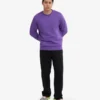 Classic Organic Bio-Pullover mit Rundhalsausschnitt – Ultraviolett