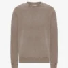 Classic Organic Bio-Pullover mit Rundhalsausschnitt – verblasstes Khaki