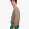 Classic Organic Bio-Pullover mit Rundhalsausschnitt – verblasstes Khaki
