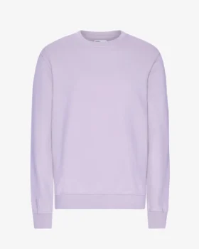 Classic Organic Bio-Pullover mit Rundhalsausschnitt – Zartes Lavendel
