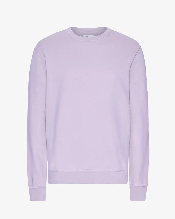 Classic Organic Bio-Pullover mit Rundhalsausschnitt – Zartes Lavendel
