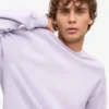 Classic Organic Bio-Pullover mit Rundhalsausschnitt – Zartes Lavendel