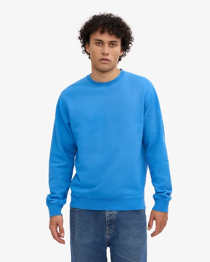 Classic Organic Bio-Pullover – Pazifikblau