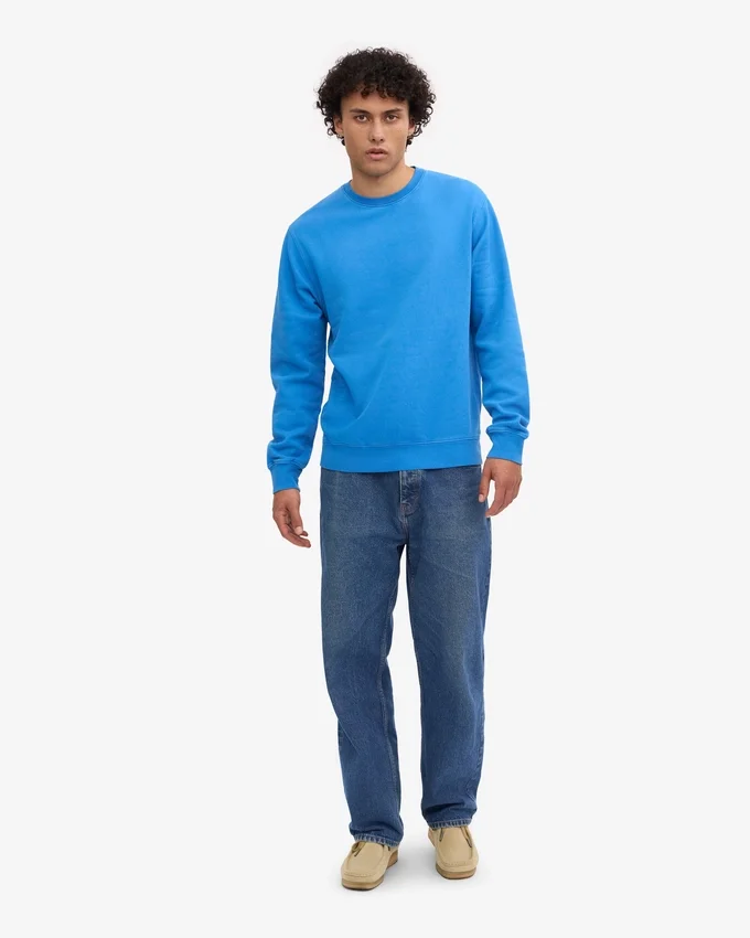 Classic Organic Bio-Pullover – Pazifikblau