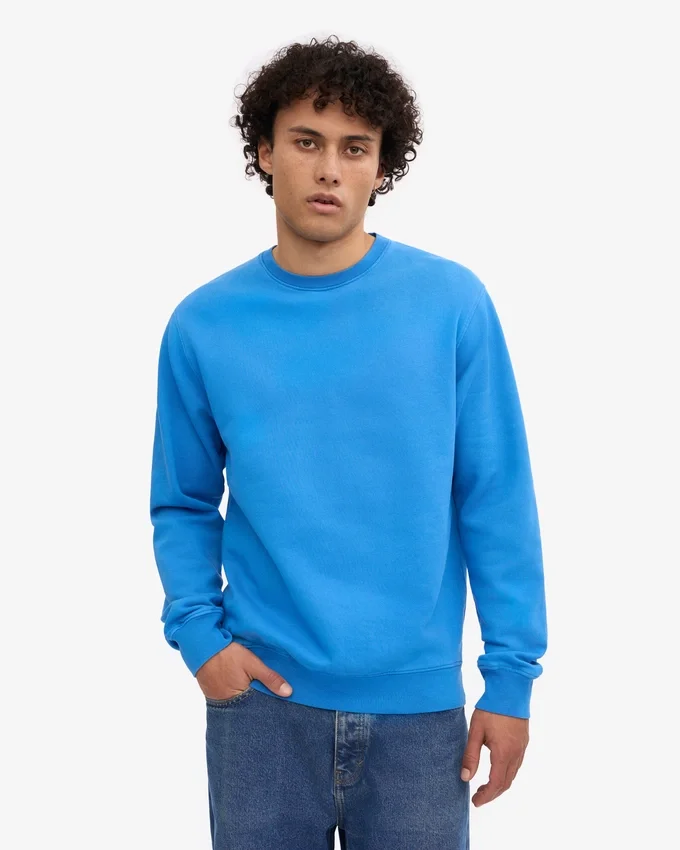 Classic Organic Bio-Pullover – Pazifikblau