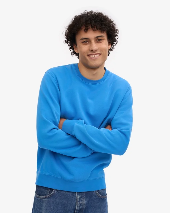 Classic Organic Bio-Pullover – Pazifikblau