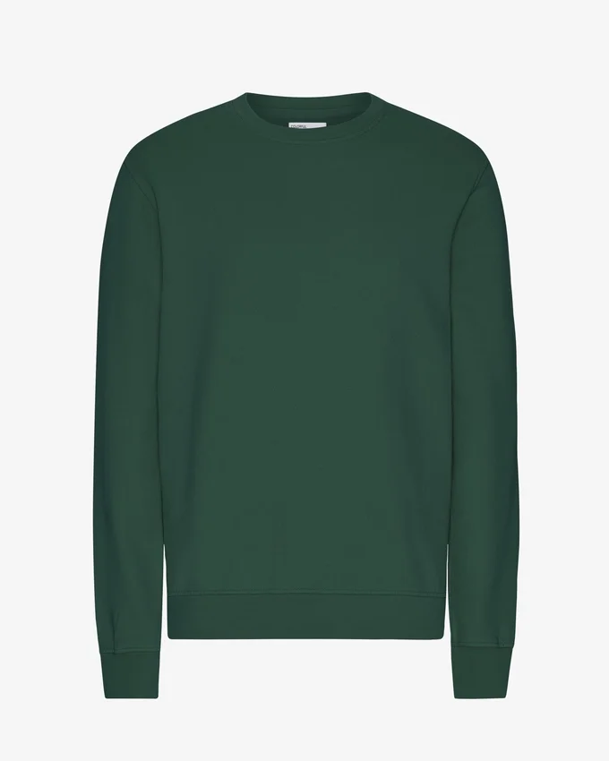 Classic Organic Bio-Pullover – Smaragdgrün